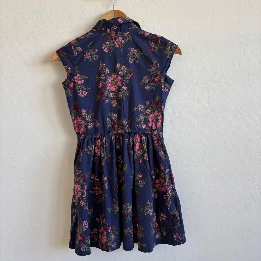 Arizona Jean Co floral Dress Navy Blue kids size 12, cottagecore, western, boho